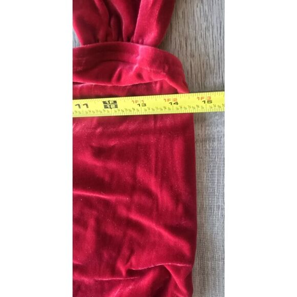 Vintage Hugo Buscati Women’s Long Red Velvet Dress Size Medium Party Formal - Picture 6 of 7